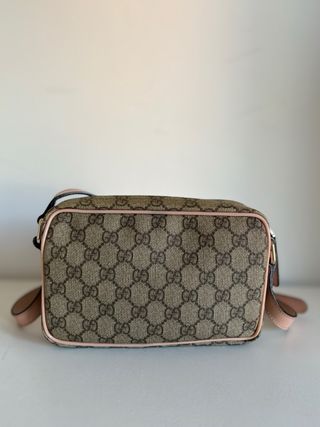 Borsa Gucci GG Supreme marrone e rosa