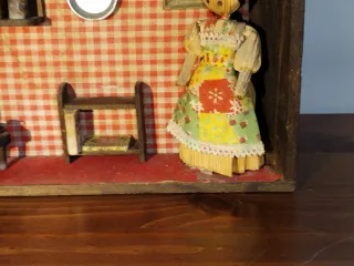 Casa delle Bambole Miniatura di un tinello '60/70