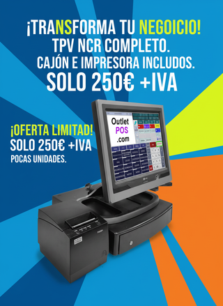 TPV NCR Completo con Cajón e Impresora
