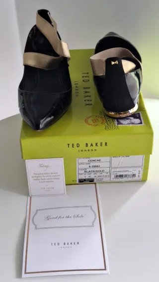 Zapatos Ted Baker Cencae Negro/Dorado Talla 41