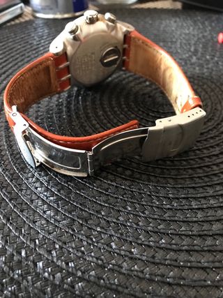 Swatch Irony Crono Grande Naranja/Plata