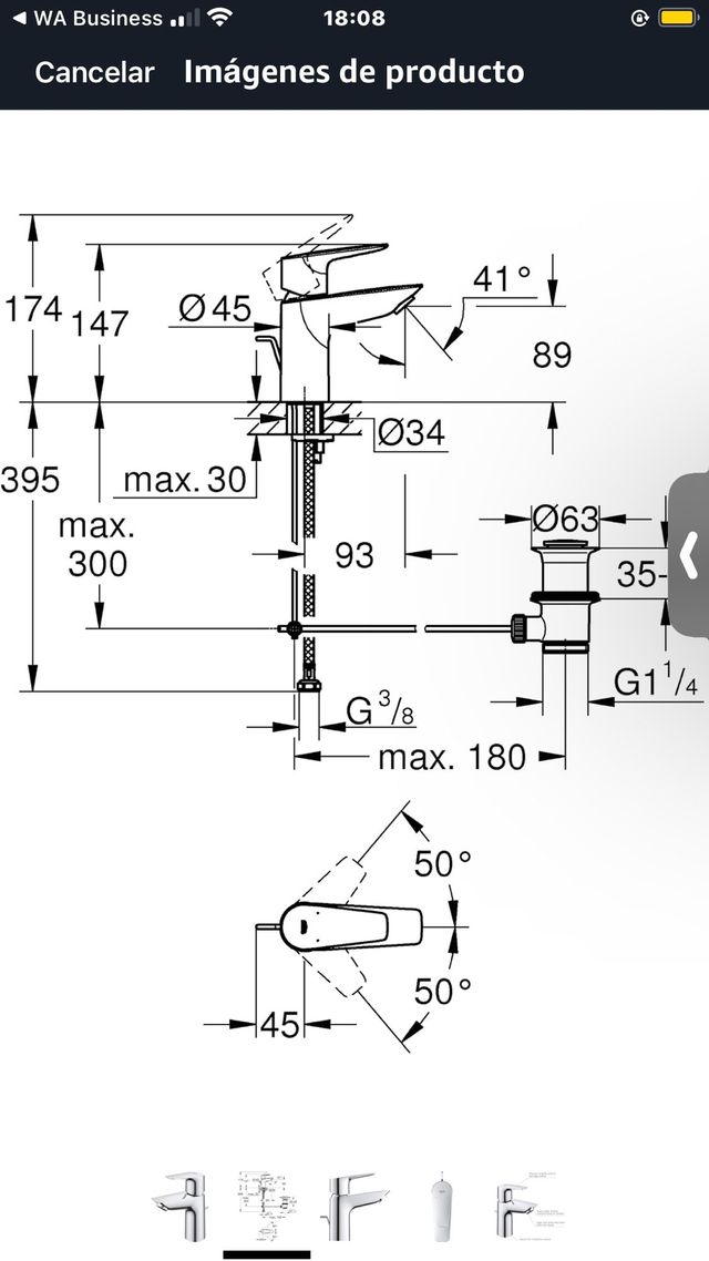 Grifo Grohe StartEdge QuickFix S