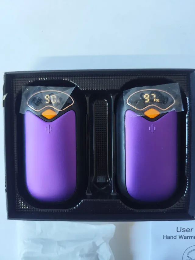 Scaldamani USB Ricaricabile Viola (Coppia)