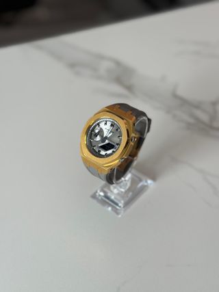 G-Shock Ga-2100 Mod Casioak Plata y Oro