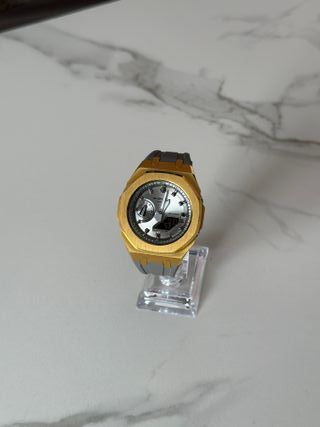 G-Shock Ga-2100 Mod Casioak Plata y Oro
