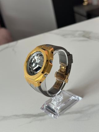 G-Shock Ga-2100 Mod Casioak Plata y Oro