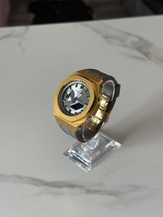 G-Shock Ga-2100 Mod Casioak Plata y Oro