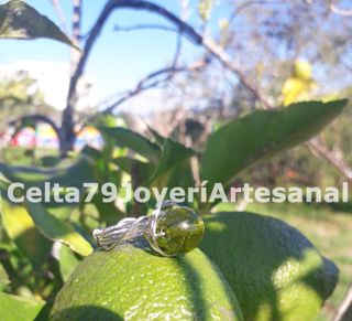 Anillo Celta79 Chapado Oro Cuarzo Ajustable
