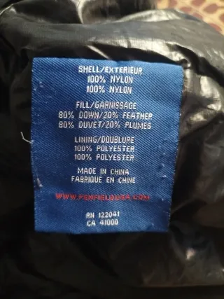 Chaqueta de plumas azul