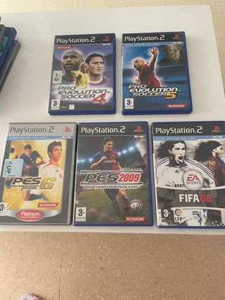 Lote 5 Juegos PS2: PES 4, 5, 6, 2009 y FIFA 08