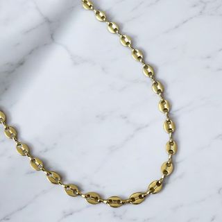 Collar dorado eslabones calabrote 