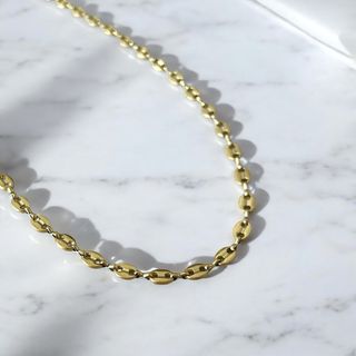 Collar dorado eslabones calabrote 