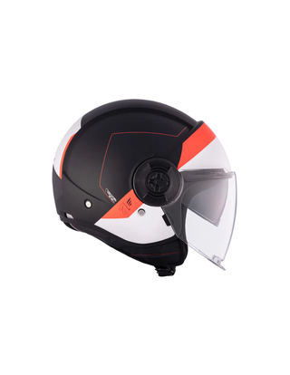 Casco Jet MT Viale SV S 68 Unit A5 Negro Rojo