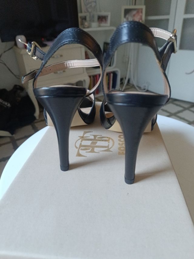 Sandalias Fosco tacón plataforma negro multicolor