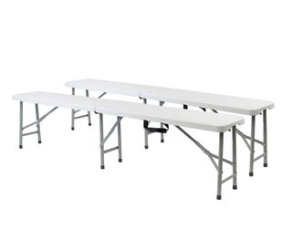 Set di 2 panche pieghevoli Gardiun 180x29x43cm