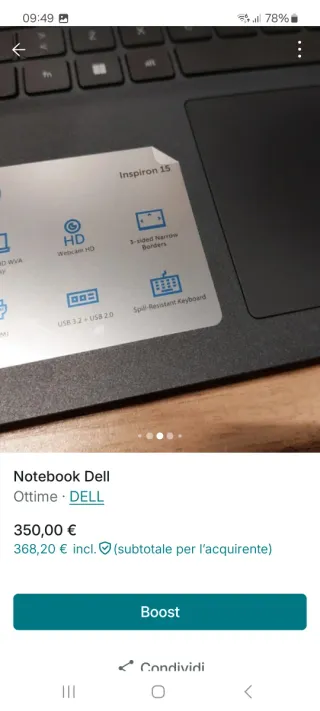 Notebook Dell Nero/Argento Inspiron 15