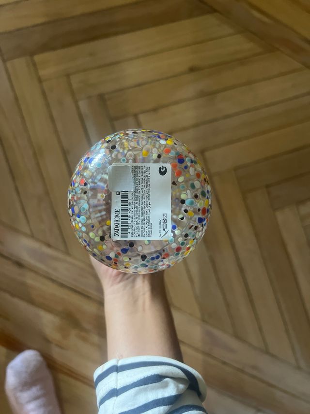 Jarrón de cristal multicolor