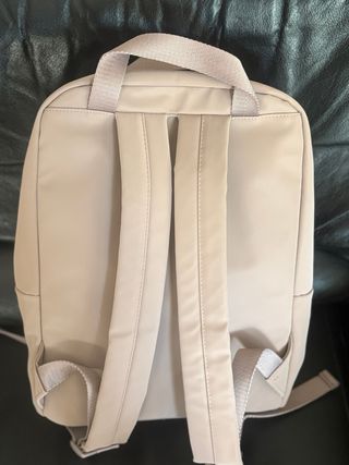 Mochila Pull&Bear engomada beige/rosa