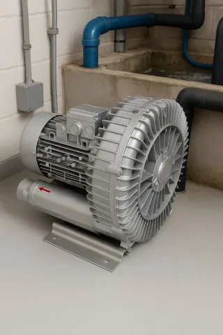 Il ventilatore sarebbe Blow Jacuzzi da 0,5 hp
0,37 kW
