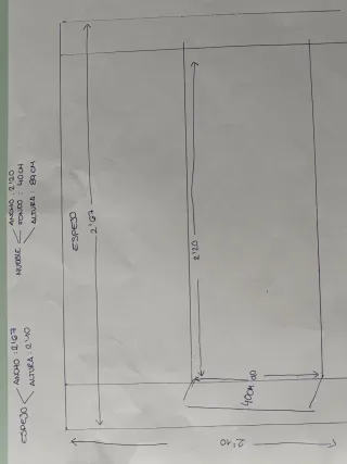 Mueble de salón con espejo