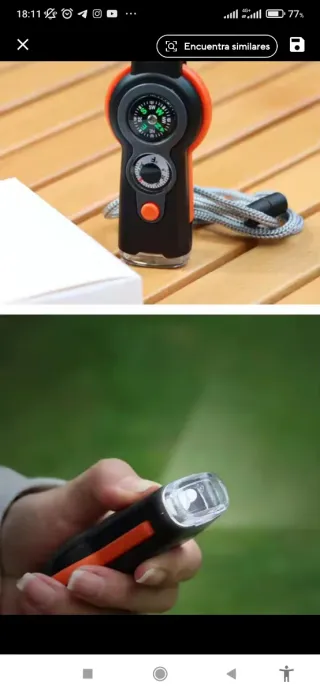 Silbato Supervivencia 7 en 1 Camping Senderismo