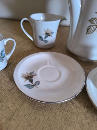 Juego de café Pontesa porcelana floral