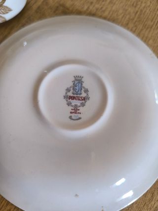 Juego de café Pontesa porcelana floral