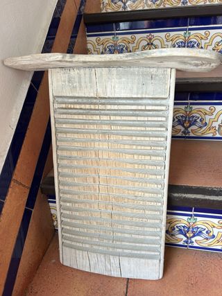 Tabla de lavar madera antigua