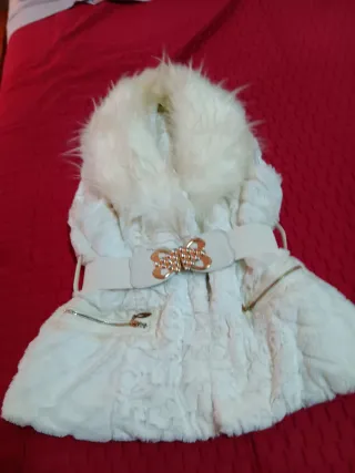 Gilet donna bianco con pelliccia