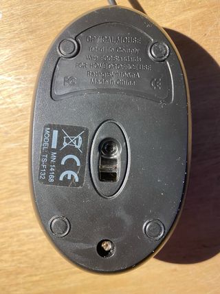 Mouse ottico PresstoPlay nero e luce blu