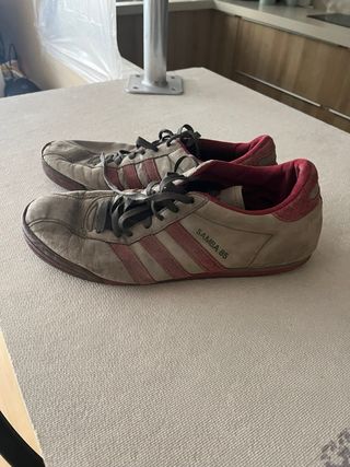 Zapatillas Adidas Samba 85 Beige/Rojo