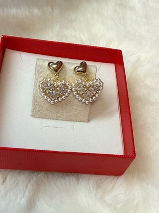 Pendientes Corazón Laminado 14k