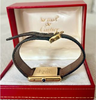 Cartier Tank Vermeil PM Esfera Negra