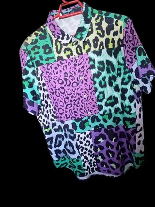 Camisa Estampada Patchwork Animal Print