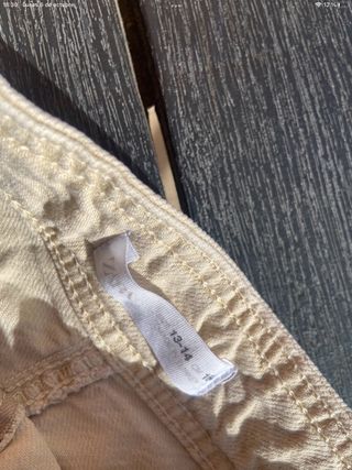 Falda pantalón Zara tablas beige