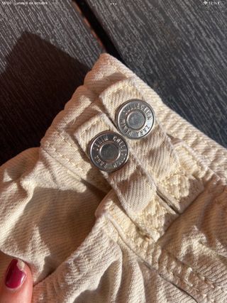 Falda pantalón Zara tablas beige