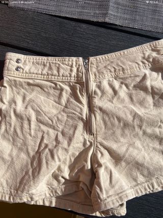 Falda pantalón Zara tablas beige