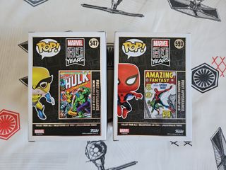 Pack 2 Funkos Marvel Wolverine y Spider-Man