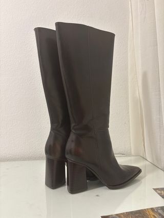 Botas altas mujer marrones