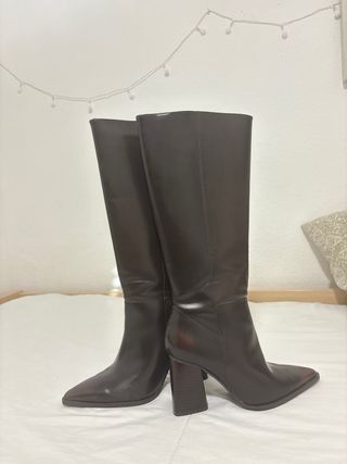 Botas altas mujer marrones