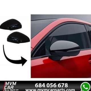 Carcasas de espejo retrovisor en Negro Brillo para