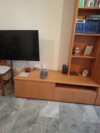 Mueble salón modular  con vitrina