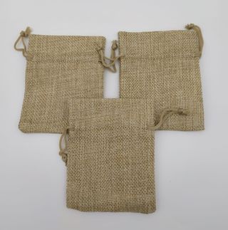 30 Saquitos Imitación arpillera - 10x8cm - Sin uso