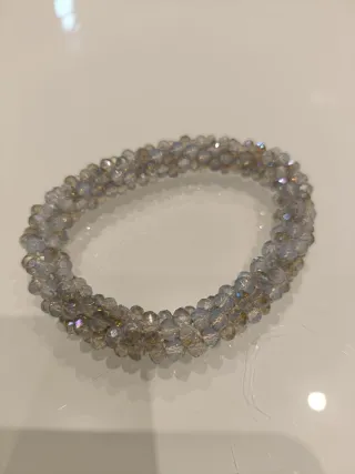 Bracciale perline argento e multicolor