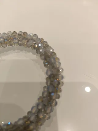 Bracciale perline argento e multicolor