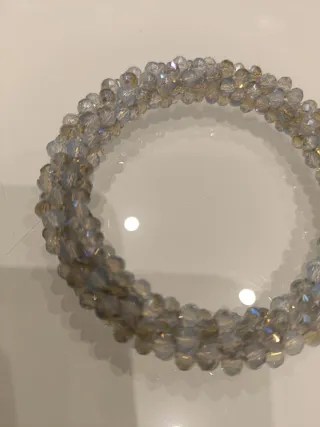 Bracciale perline argento e multicolor