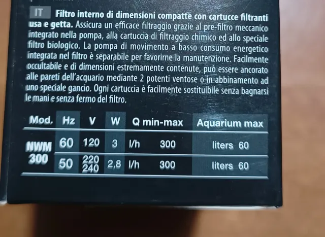 Filtro per acquario