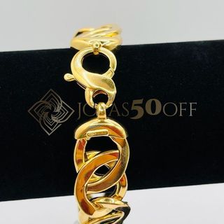 PULSERA TIPO CARTIER - MEDUSA BICOLOR, Hueca. Oro 