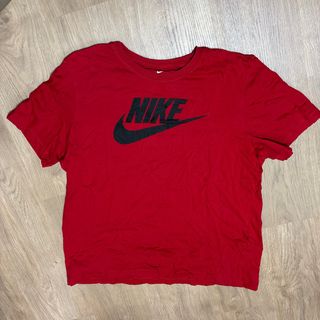 Camiseta Nike Roja Logo Negro