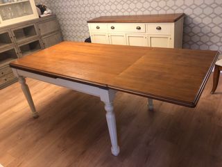 Mesa comedor extensible madera